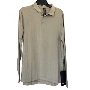 Lululemon Men’s Evolution Long Sleeve Polo Gray HSOK Golf Shirt Sz XL New $88